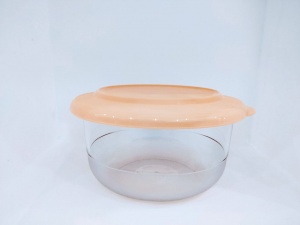 Сервировочная чаша 450 мл с персиковой крышкой