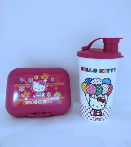 Набор «Hello Kitty» (Ланч-бокс средний и эко-стакан 330 мл)