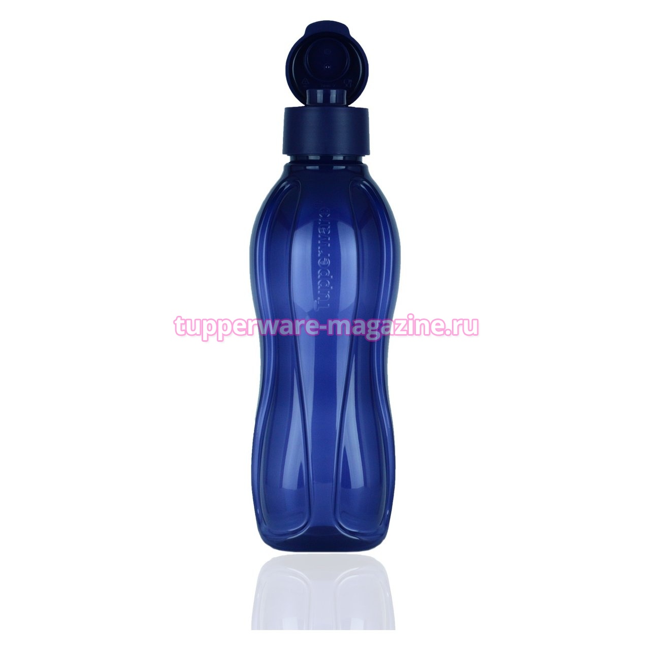 Эко-бутылка (500 мл) в синем цвете с клапаном