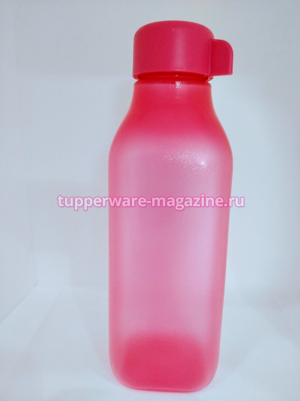 Эко-бутылка (500 мл) квадратная в розовом цвете без клапана