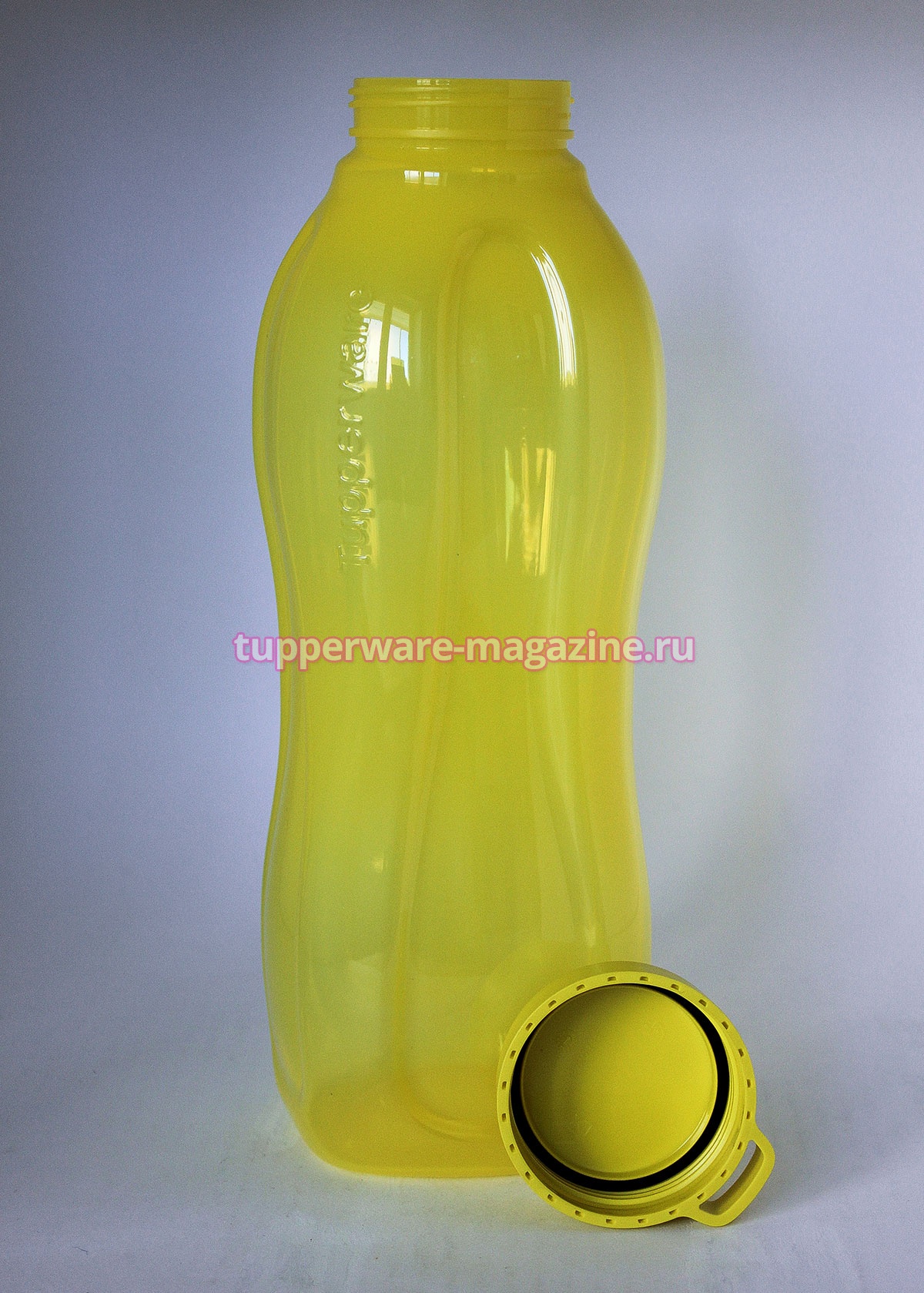 Эко-бутылка 1,5 л без клапана в желтом цвете с широким горлышком