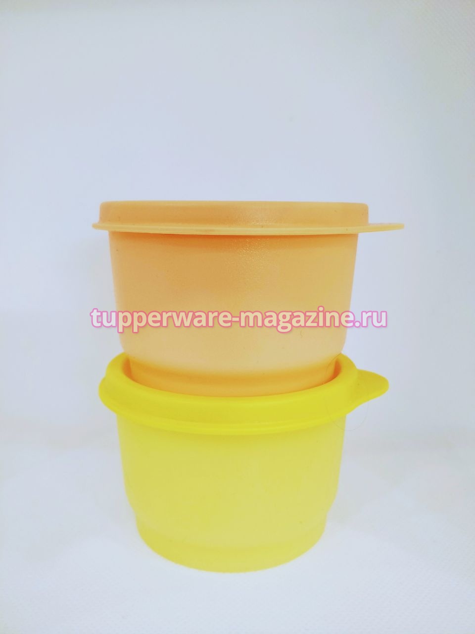 Закусочный стаканчик цветной (набор 2 шт) желтый, персиковый