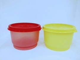Закусочный стаканчик цветной (набор 2 шт) красный, желтый