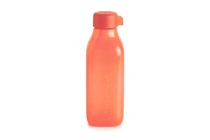 Эко-бутылка (500 мл) квадратная в коралловом цвете без клапана