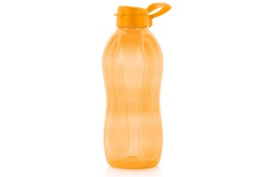 Эко-бутылка 2 л с клапаном и ручкой-держателем в оранжевом цвете