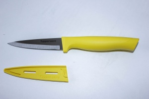 Разделочный нож "Гурман" с чехлом в желтом цвете