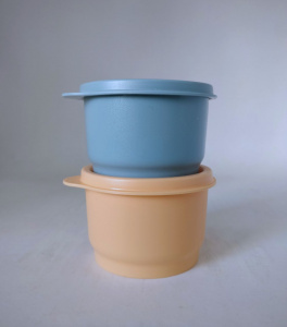 Закусочный стаканчик цветной (набор 2 шт) персиковый, голубой