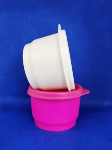 Закусочный стаканчик цветной (набор 2 шт) розовый, белый
