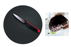 Разделочная доска круглая в черном цвете