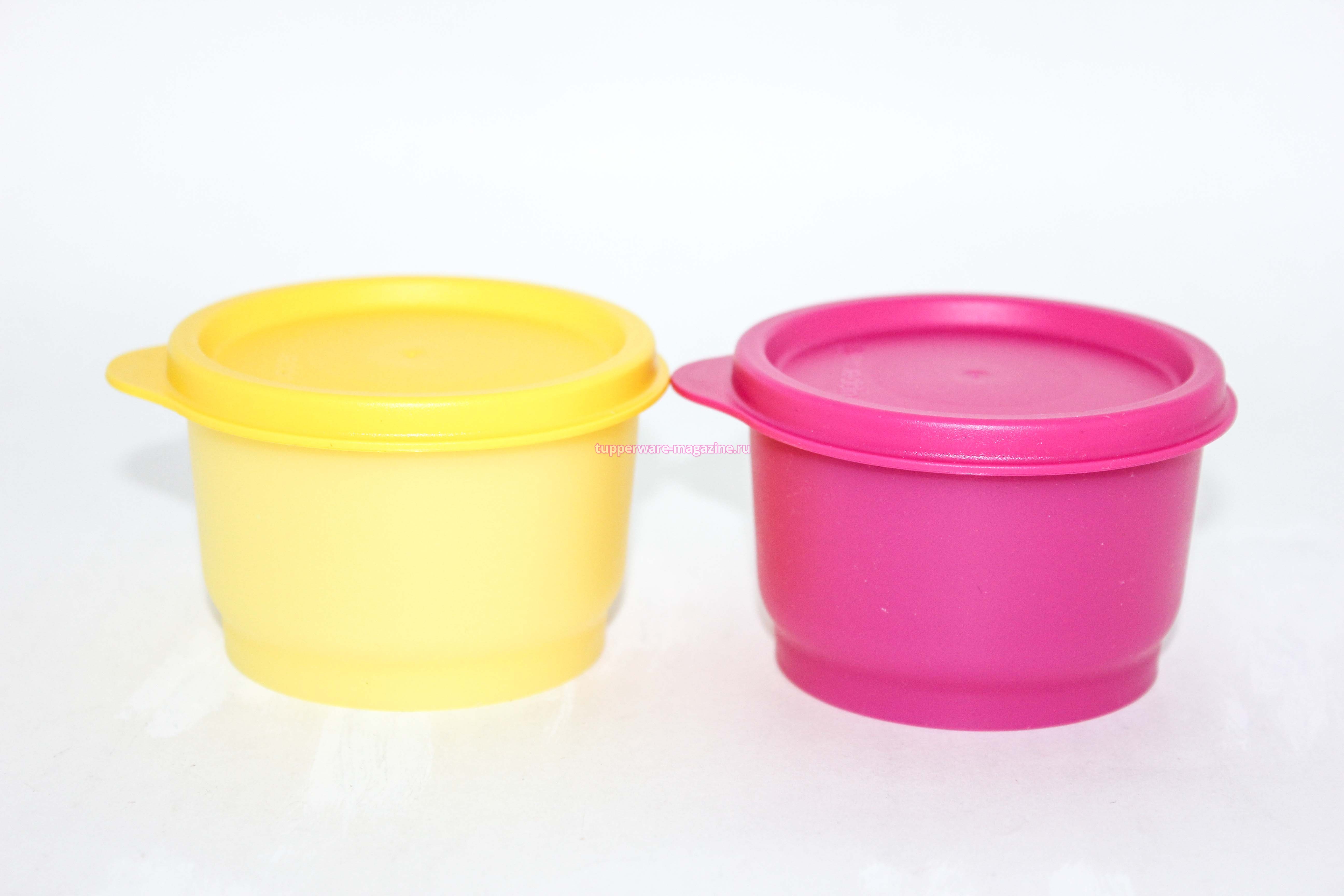 Закусочный стаканчик цветной (набор 2 шт) розовый, желтый