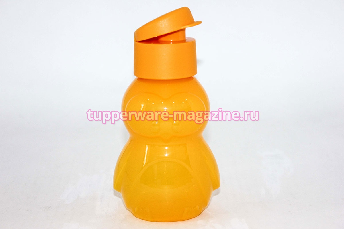 Эко-бутылка "Пингвиненок" в оранжевом цвете