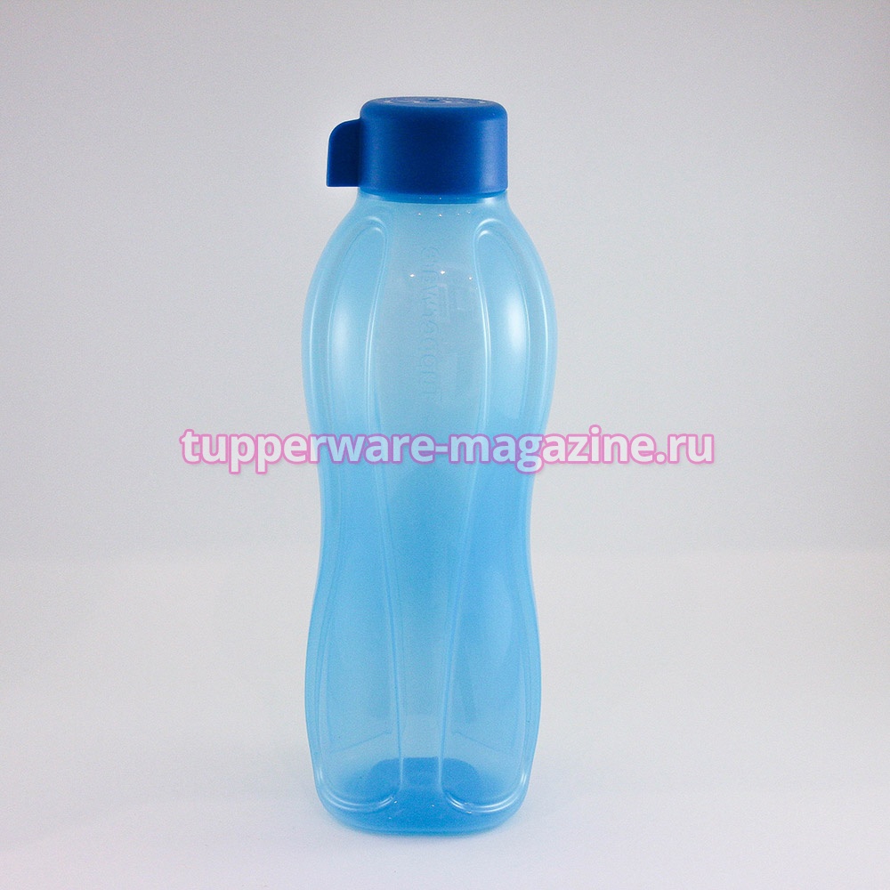 Эко-бутылка 1 л без клапана в голубом цвете