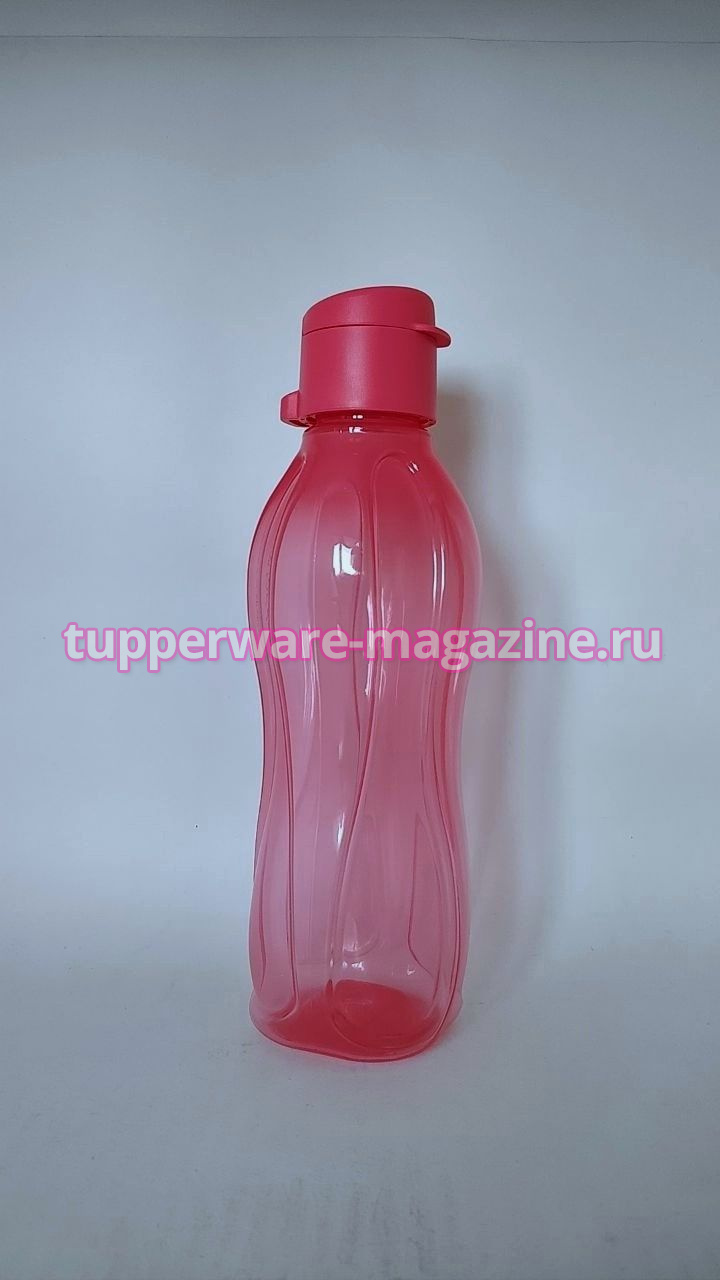 Эко-бутылка (500 мл)  с клапаном розовая с малиновым оттенком