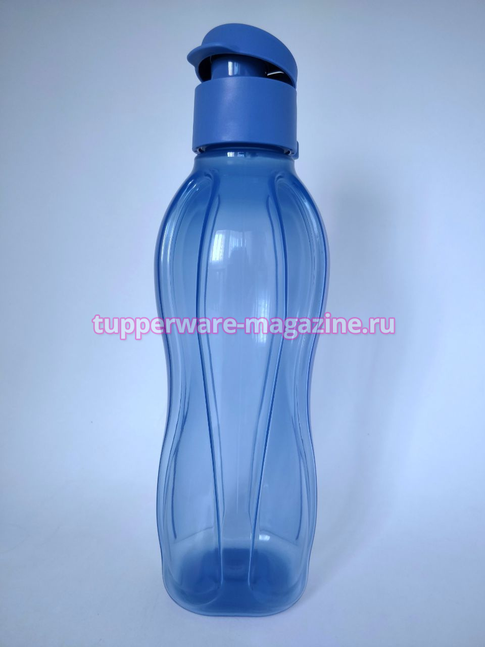 Эко-бутылка (500 мл) в серо-голубом цвете с клапаном