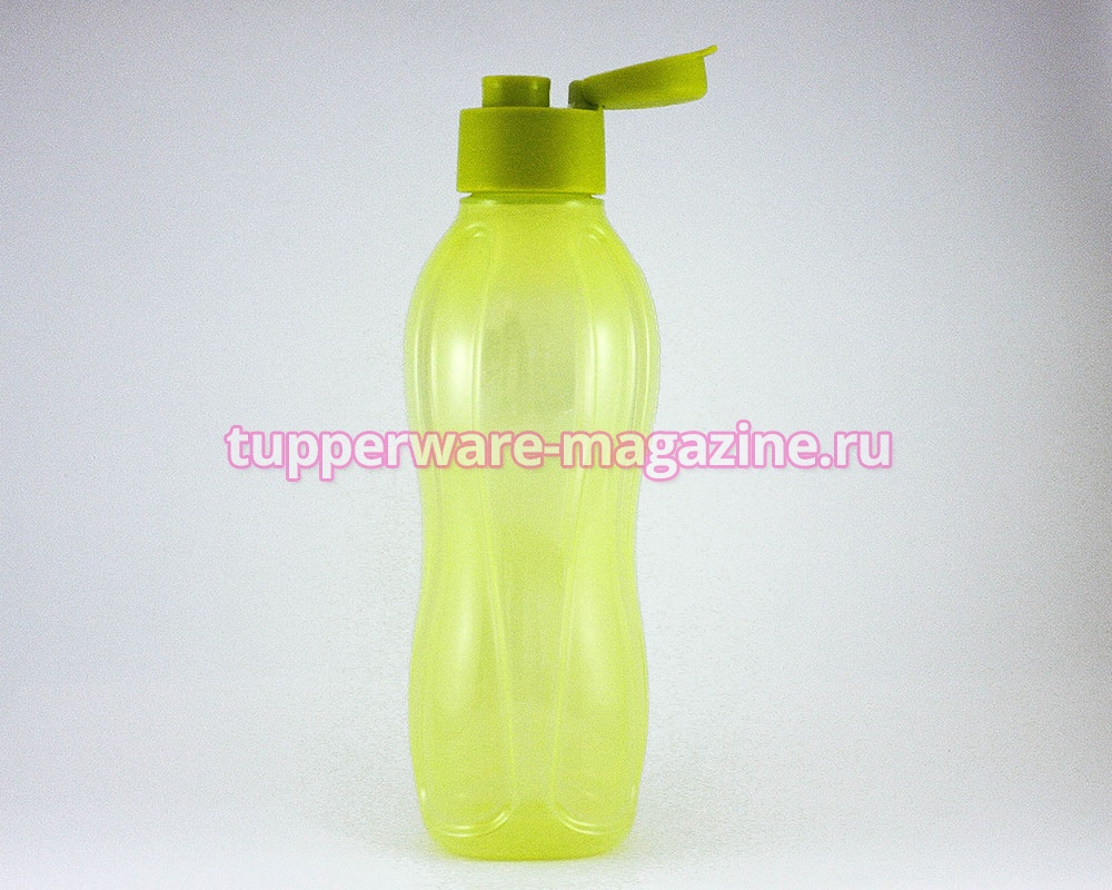 Эко-бутылка (750 мл) с клапаном в желтом цвете