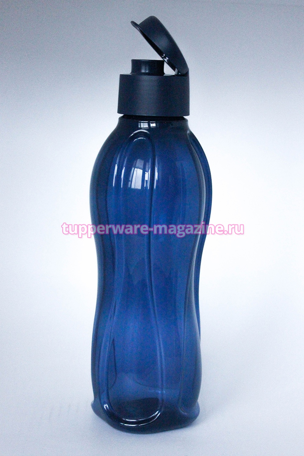 Эко-бутылка 1 л с клапаном в синем цвете