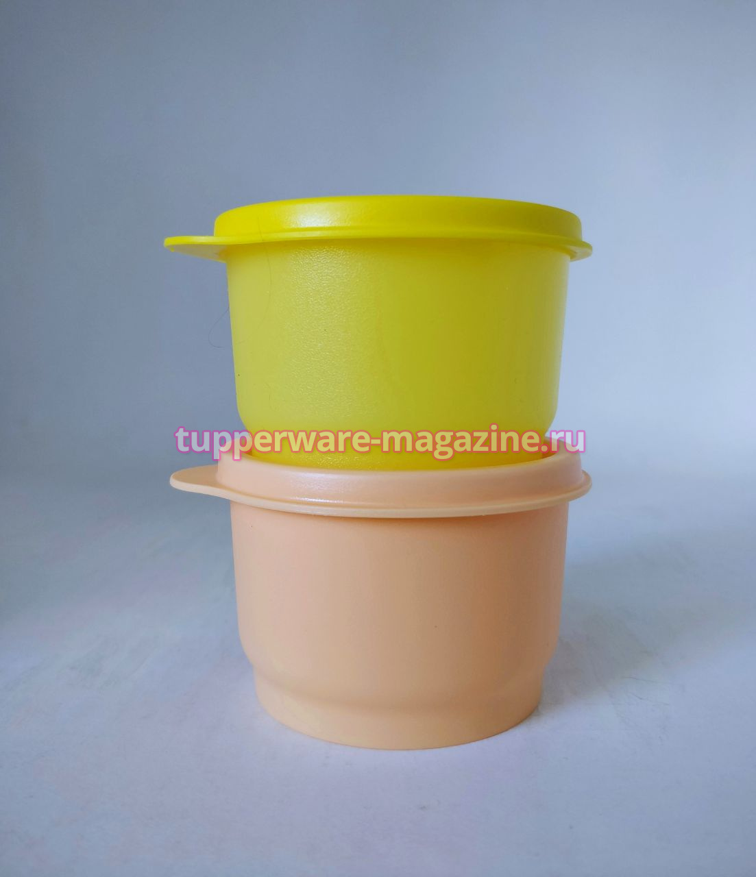 Закусочный стаканчик цветной (набор 2 шт) желтый, персиковый
