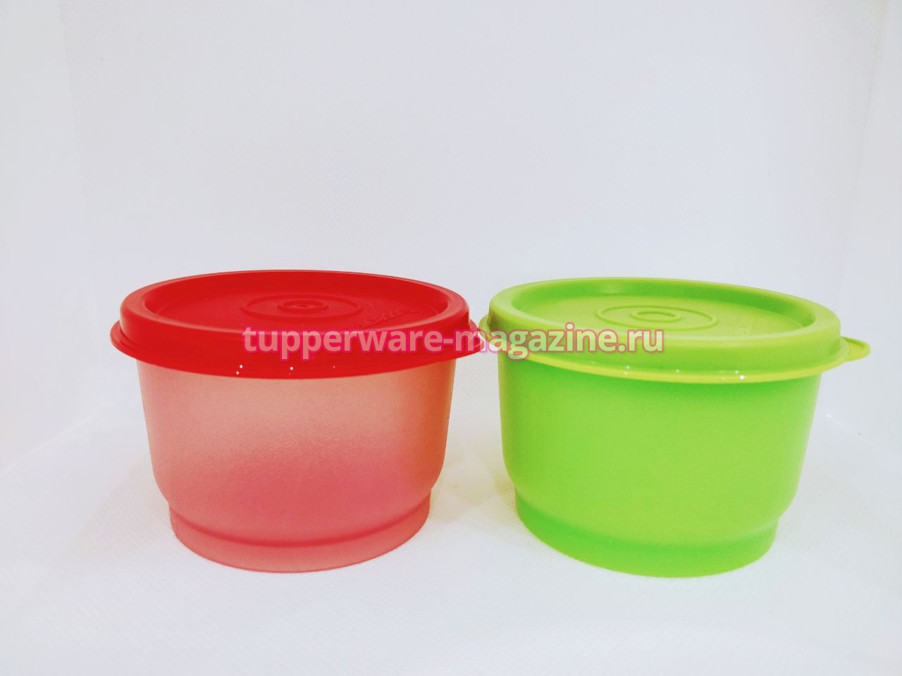 Закусочный стаканчик цветной (набор 2 шт) красный, зеленый