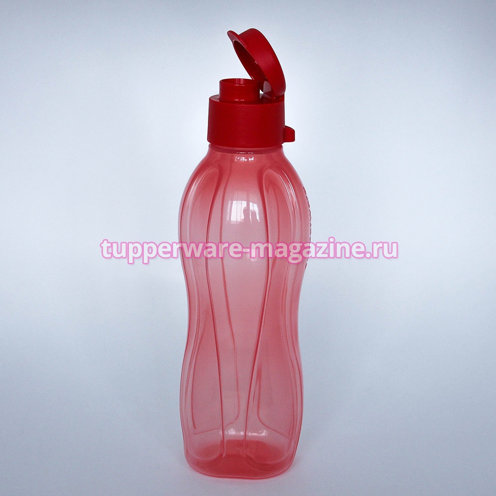 Эко-бутылка (500 мл) красная с клапаном